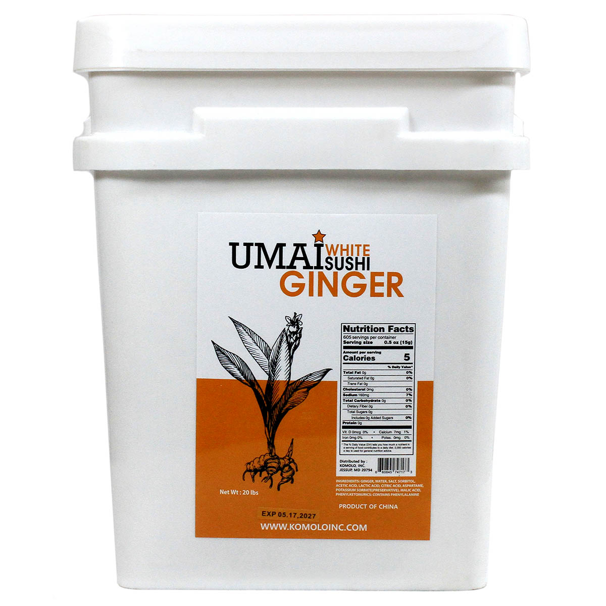 Komolo Sushi Ginger White