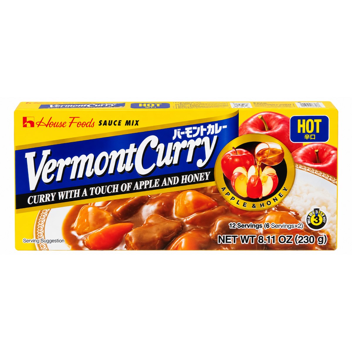 House Foods Vermont Curry Roux Hot